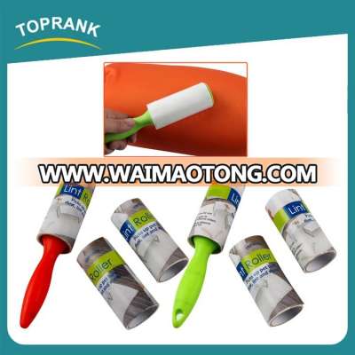 Toprank Custom Plastic Washable Clothes Cleaning Lint Roller Travel Industrial Sticky Lint Roller With Mini Handle